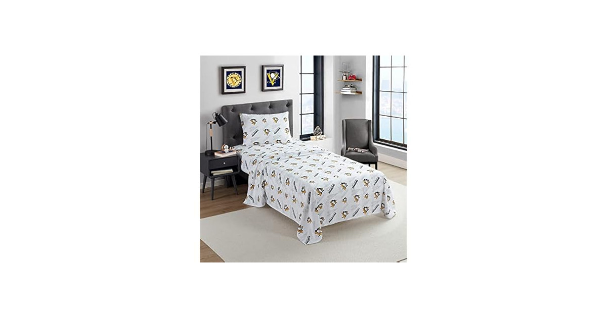 Pittsburgh NHL Licensed Twin Sheet Set