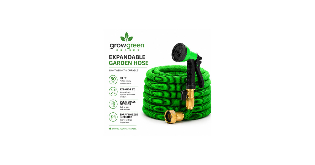 GrowGreen Expandable Garden Hose 50ft