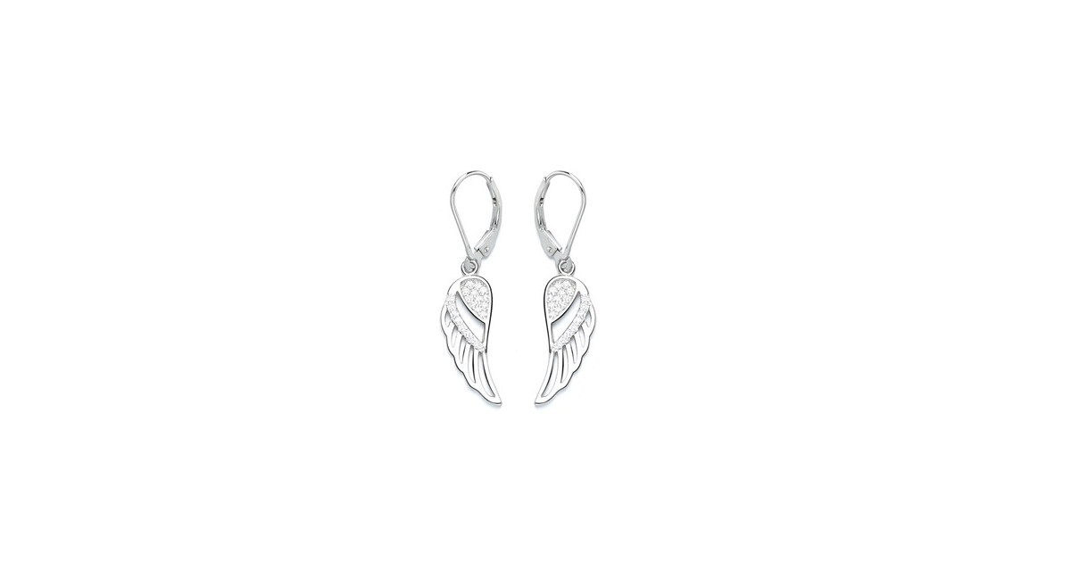Angel Wing Crystal Earrings