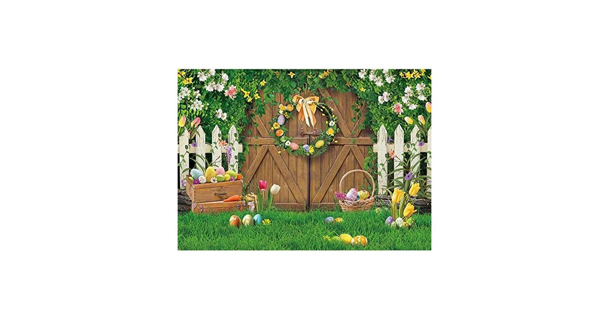 Maijoeyy Vinyl 7x5ft Green Easter