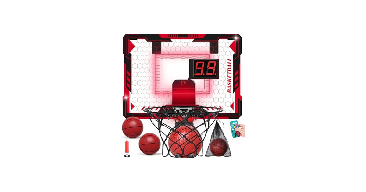 Blue Remote Control Mini Basketball Hoop