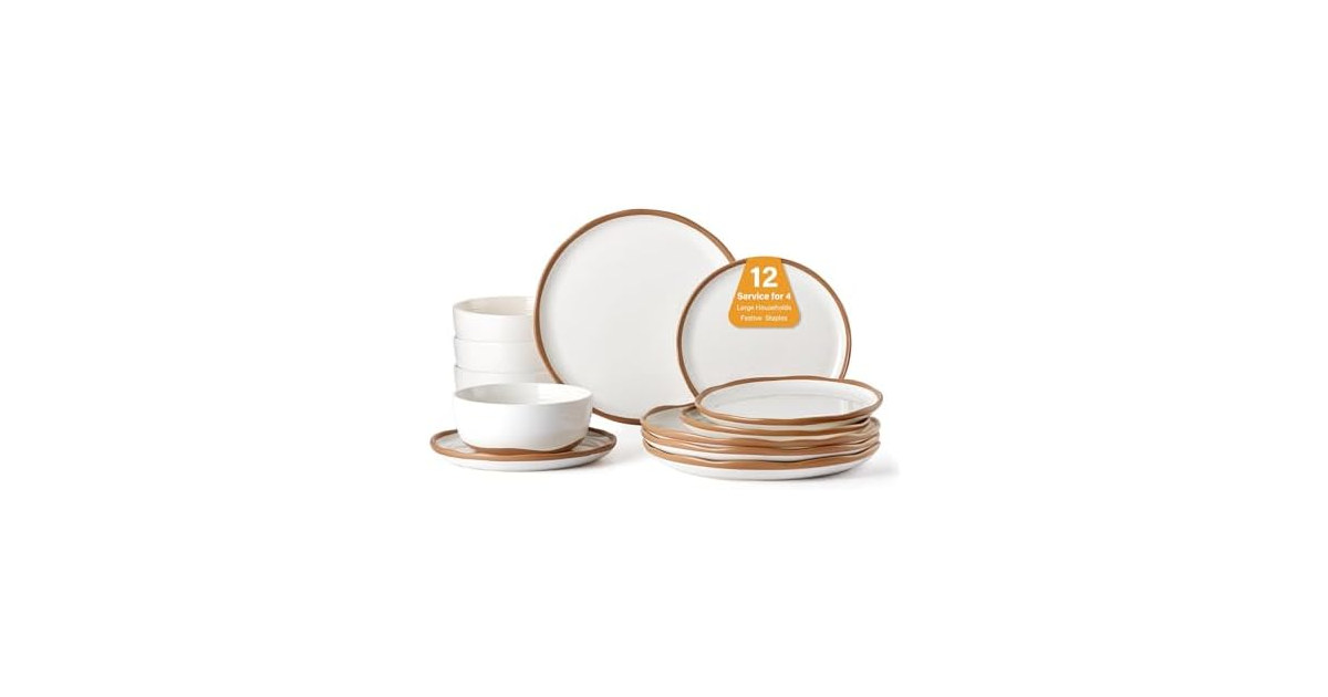 Plates and Bowls Set, 12 Pieces