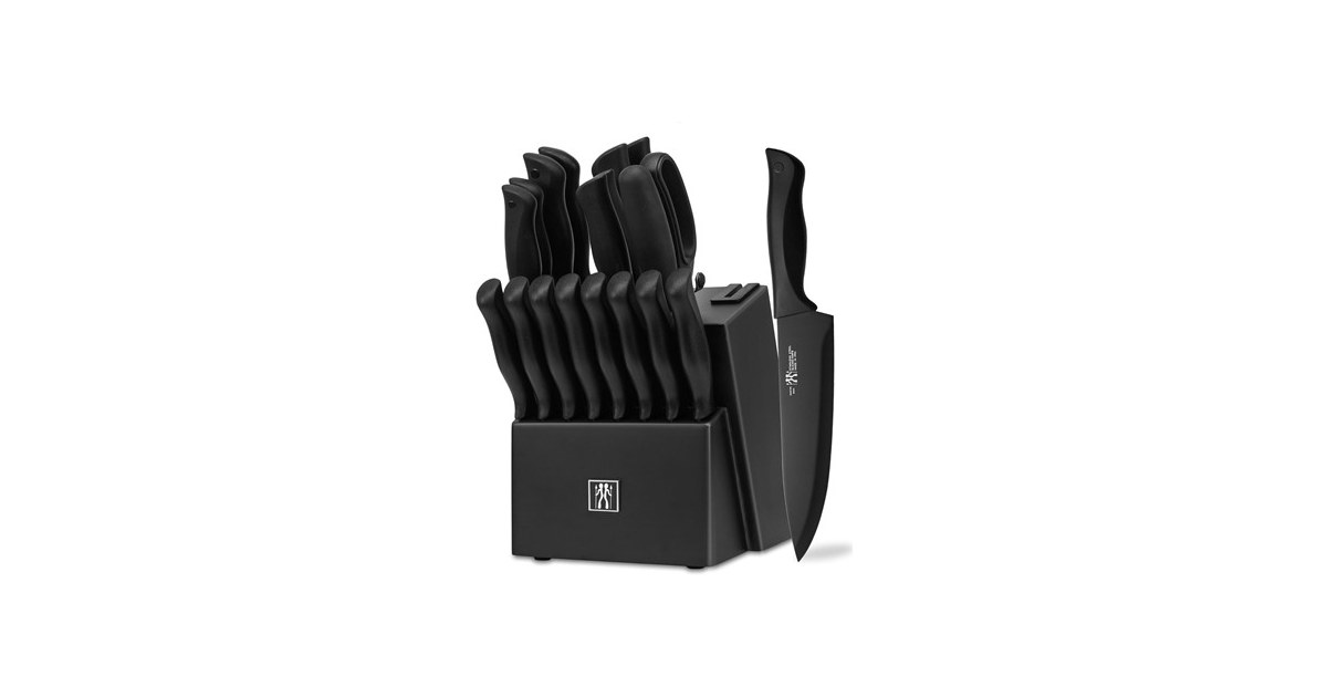 19-Piece Kitchen Knife Set w/ Block