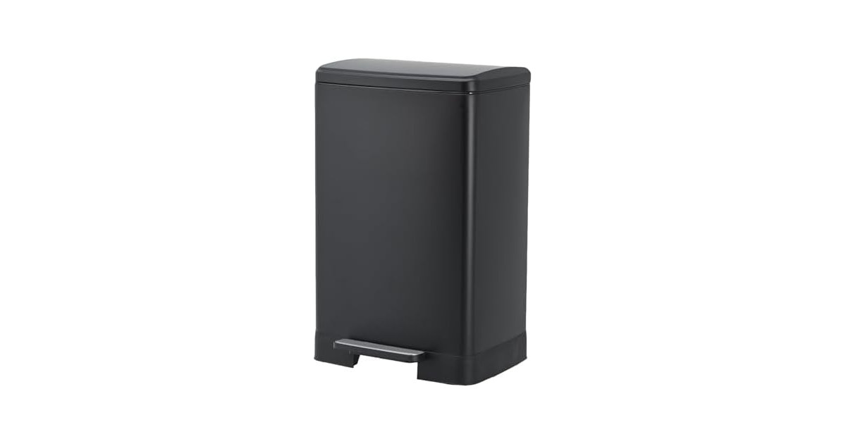 OUTLANE 60L Trash Can,Black