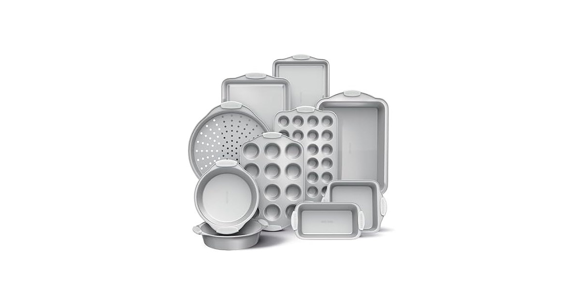 10-Pc Nonstick Stackable Bakeware Set