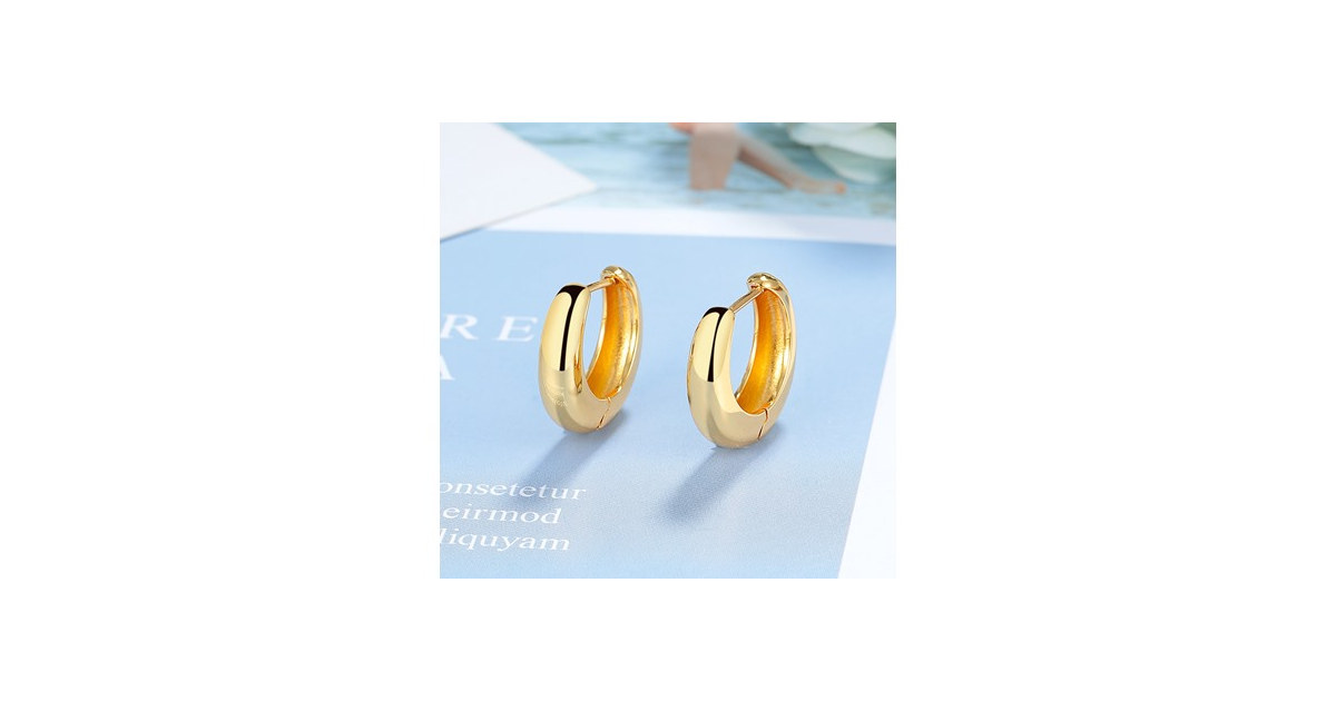 Gold Plated Petite Hoop Huggie Earring